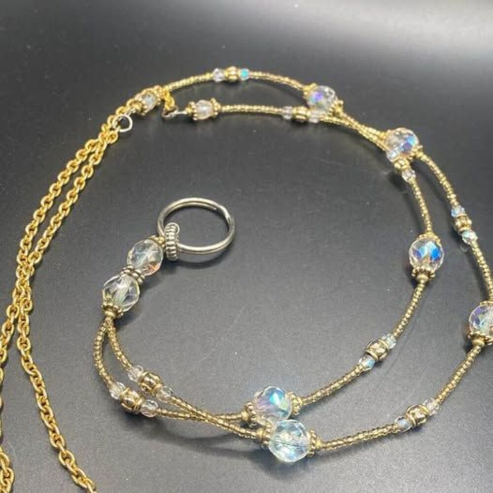 Beautiful gold and crystal lanyard